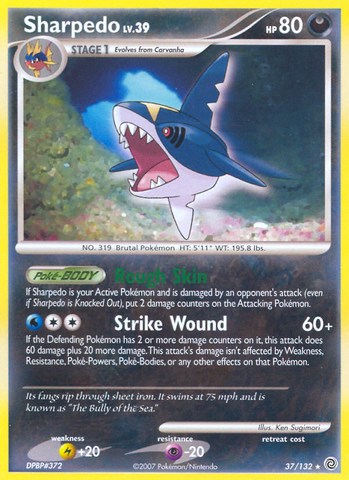 Sharpedo (37/132) [Diamond & Pearl: Secret Wonders] - The Mythic Store | 24h Order Processing