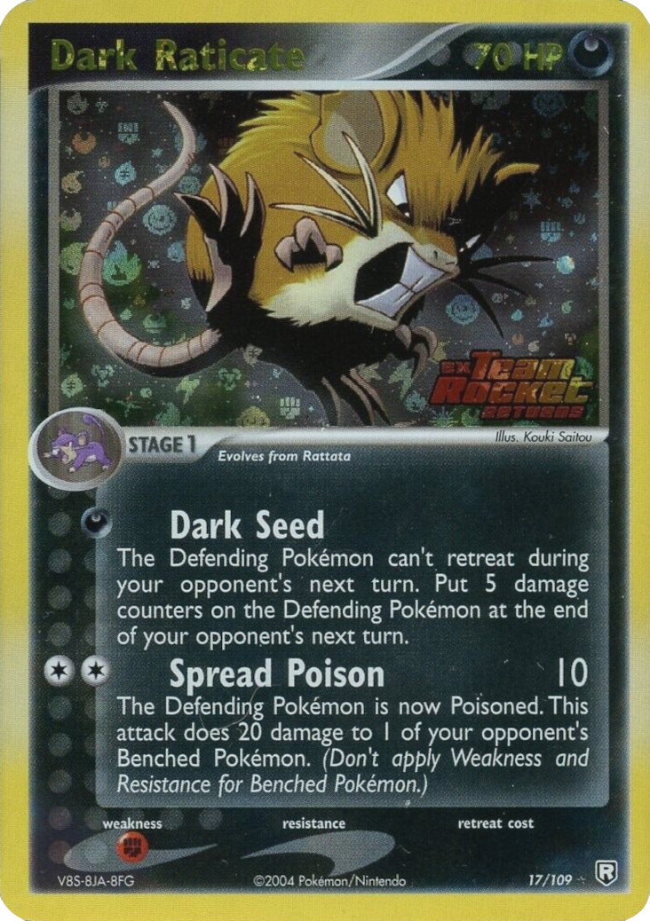Dark Raticate (17/109) (Stamped) [EX: Team Rocket Returns] - The Mythic Store | 24h Order Processing