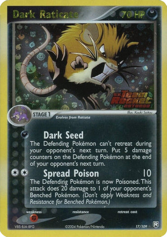 Dark Raticate (17/109) (Stamped) [EX: Team Rocket Returns] - The Mythic Store | 24h Order Processing
