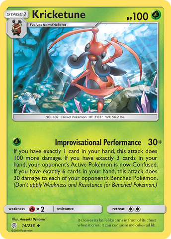 Kricketune (14/236) [Sun & Moon: Cosmic Eclipse] - The Mythic Store | 24h Order Processing