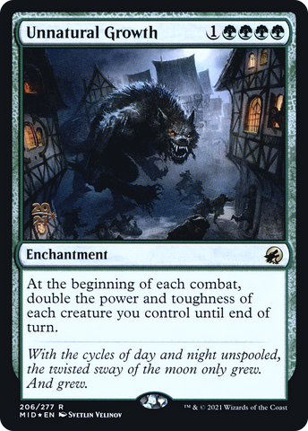 Unnatural Growth [Innistrad: Midnight Hunt Prerelease Promos] - The Mythic Store | 24h Order Processing