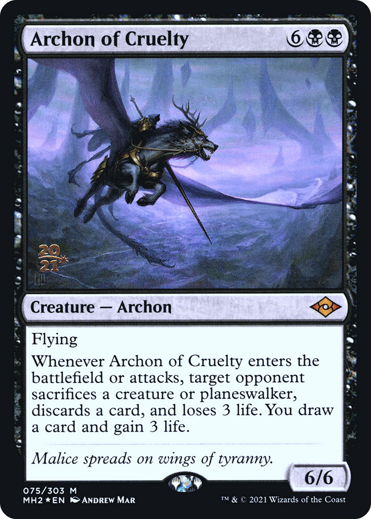 Archon of Cruelty [Modern Horizons 2 Prerelease Promos] - The Mythic Store | 24h Order Processing