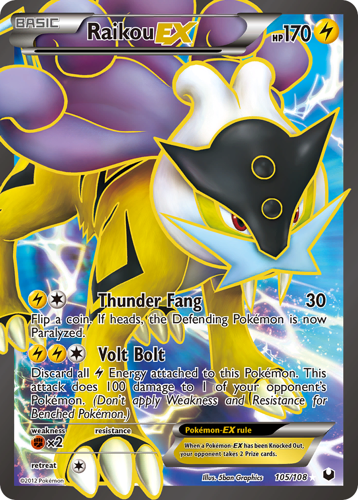 Raikou EX (105/108) [Black & White: Dark Explorers] - The Mythic Store | 24h Order Processing