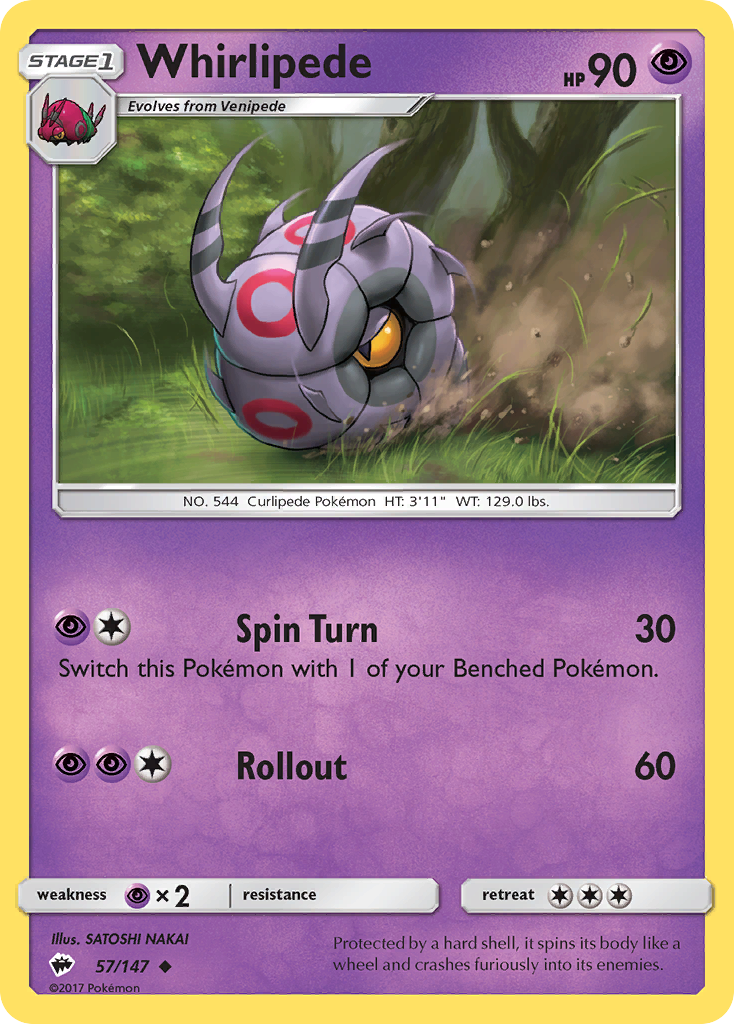 Whirlipede (57/147) [Sun & Moon: Burning Shadows] - The Mythic Store | 24h Order Processing