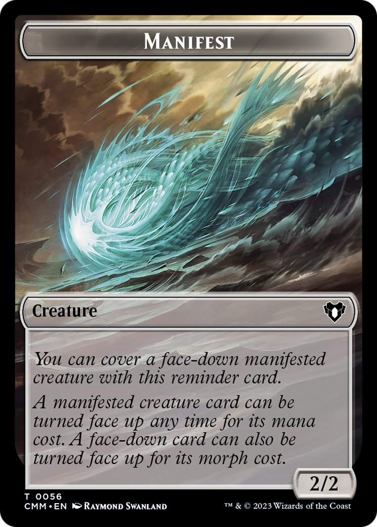 Manifest // Phyrexian Germ Double-Sided Token [Commander Masters Tokens] - The Mythic Store | 24h Order Processing