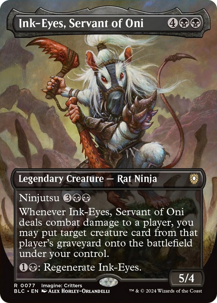 Ink-Eyes, Servant of Oni (Borderless) [Bloomburrow Commander] - The Mythic Store | 24h Order Processing