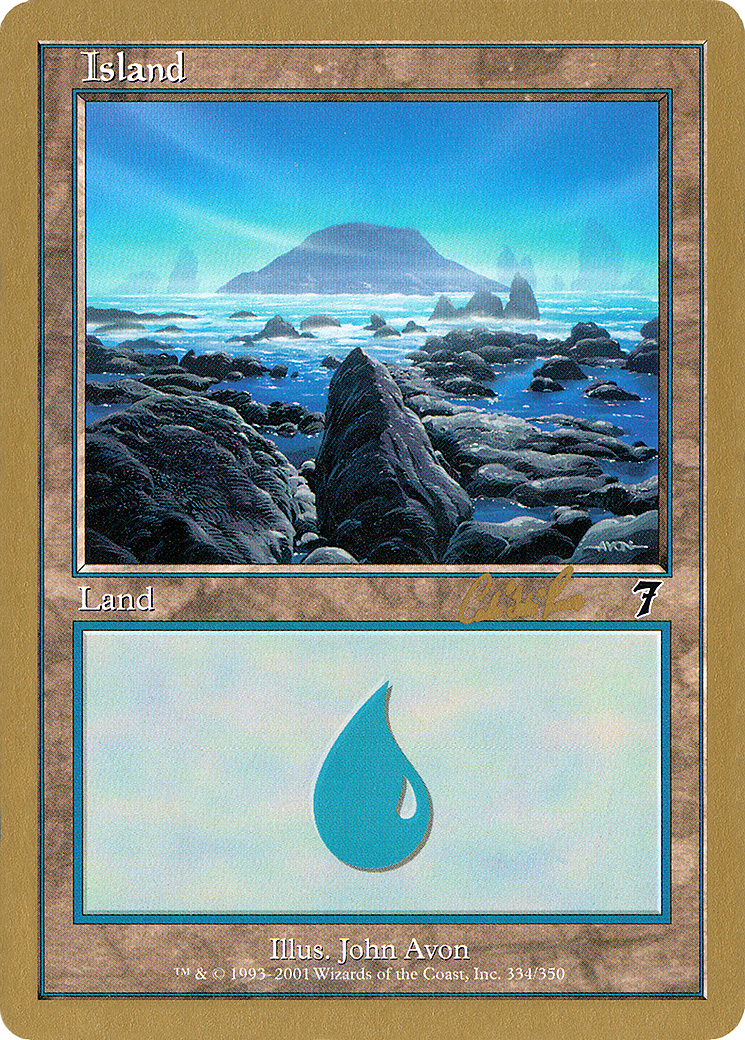 Island (cr334) (Carlos Romao) [World Championship Decks 2002] - The Mythic Store | 24h Order Processing