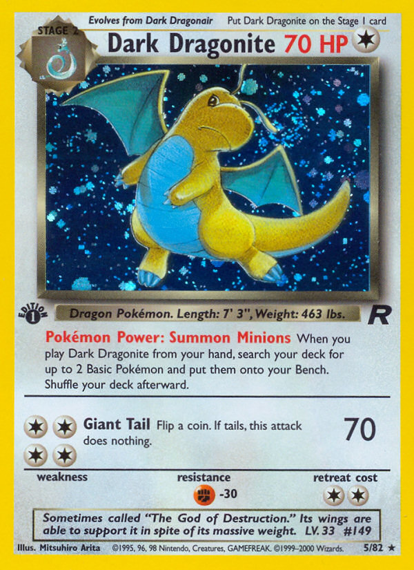 Dark Dragonite (5/82) [Team Rocket 1st Edition] - The Mythic Store | 24h Order Processing