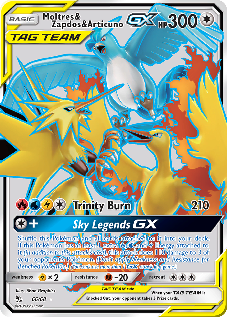 Moltres & Zapdos & Articuno GX (66/68) [Sun & Moon: Hidden Fates] - The Mythic Store | 24h Order Processing