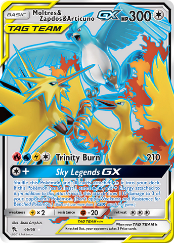 Moltres & Zapdos & Articuno GX (66/68) [Sun & Moon: Hidden Fates] - The Mythic Store | 24h Order Processing