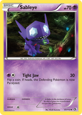 Sableye (61/113) [Black & White: Legendary Treasures] - The Mythic Store | 24h Order Processing