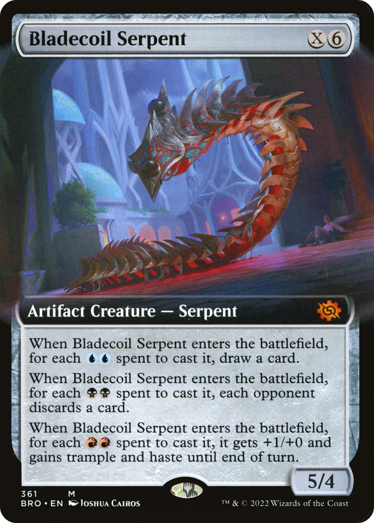 Bladecoil Serpent (Extended Art) [The Brothers' War] - The Mythic Store | 24h Order Processing