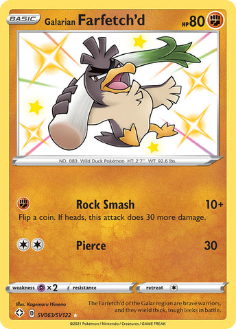 Galarian Farfetch'd (SV063/SV122) [Sword & Shield: Shining Fates] - The Mythic Store | 24h Order Processing