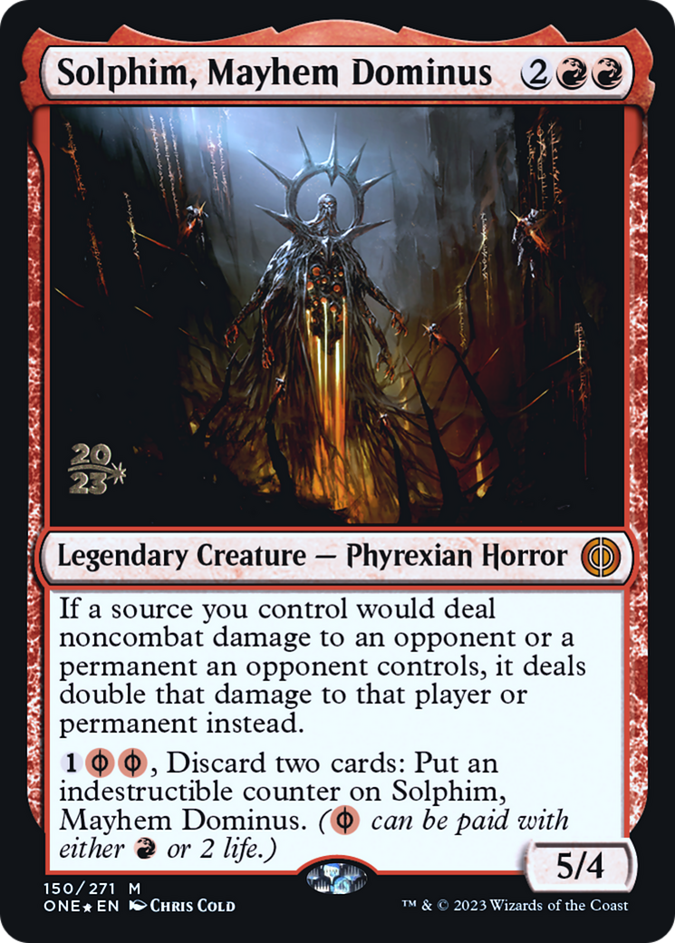 Solphim, Mayhem Dominus [Phyrexia: All Will Be One Prerelease Promos] - The Mythic Store | 24h Order Processing