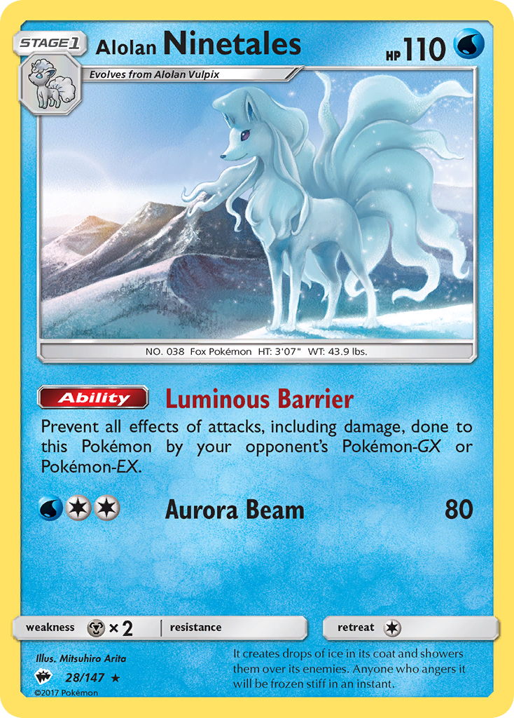 Alolan Ninetales (28/147) [Sun & Moon: Burning Shadows] - The Mythic Store | 24h Order Processing