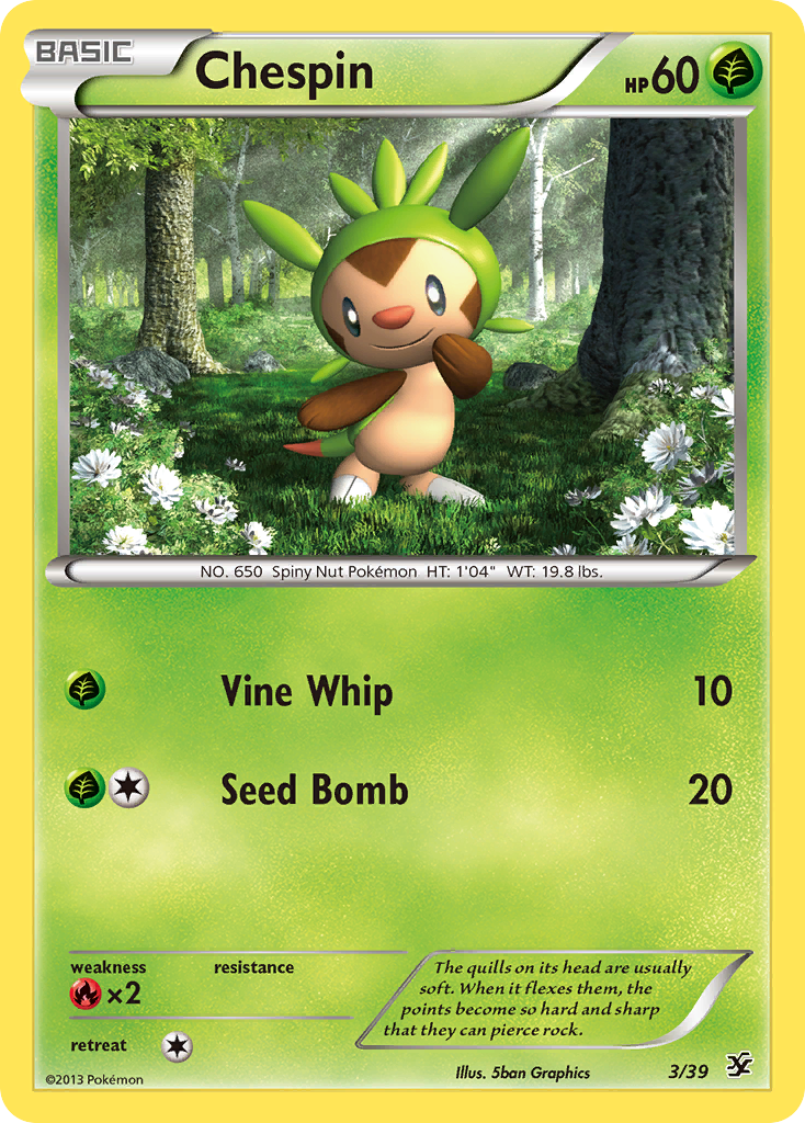 Chespin (3/39) [XY: Kalos Starter Set] - The Mythic Store | 24h Order Processing