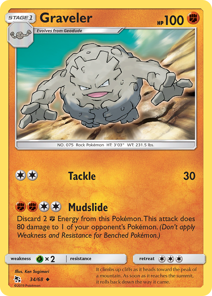 Graveler (34/68) [Sun & Moon: Hidden Fates] - The Mythic Store | 24h Order Processing
