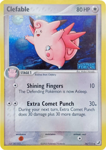 Clefable (36/115) (Stamped) [EX: Unseen Forces] - The Mythic Store | 24h Order Processing