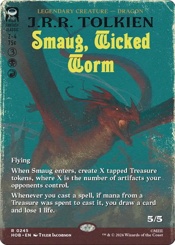 Smaug, Wicked Worm (Borderless) [The Hobbit] - The Mythic Store | 24h Order Processing