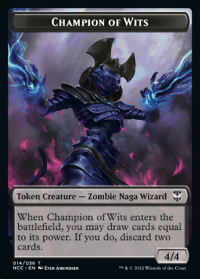 Tentacle // Champion of Wits Double-Sided Token [Streets of New Capenna Commander Tokens] - The Mythic Store | 24h Order Processing