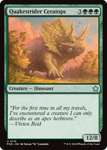 Quakestrider Ceratops [Foundations] - The Mythic Store | 24h Order Processing