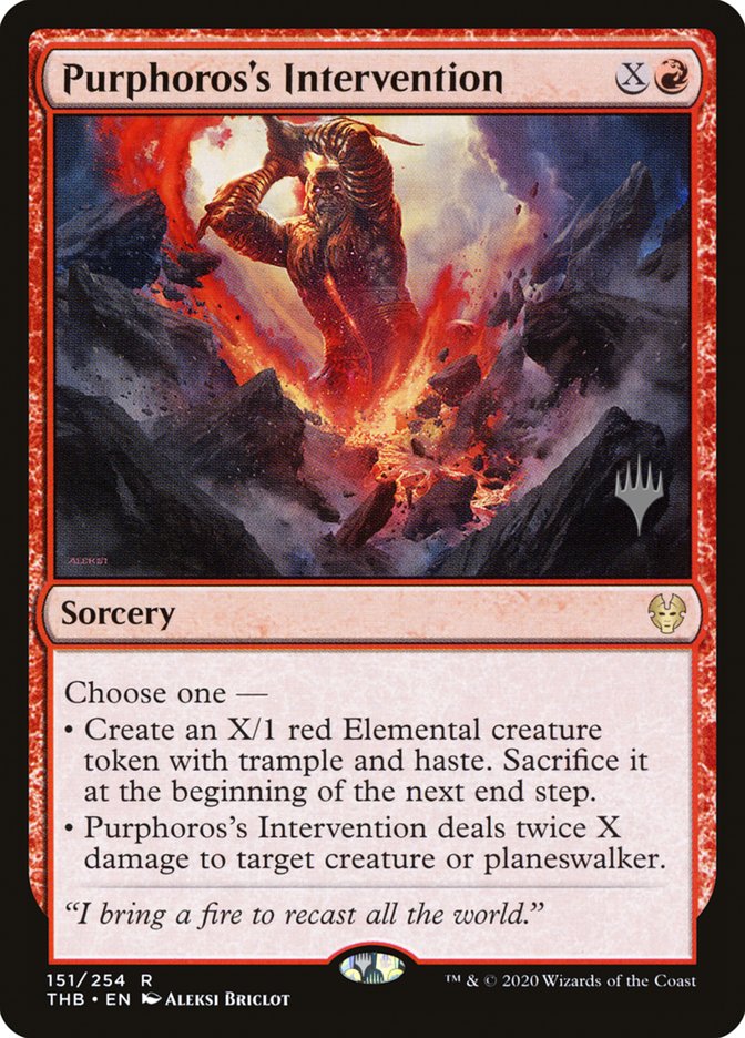 Purphoros's Intervention (Promo Pack) [Theros Beyond Death Promos] - The Mythic Store | 24h Order Processing