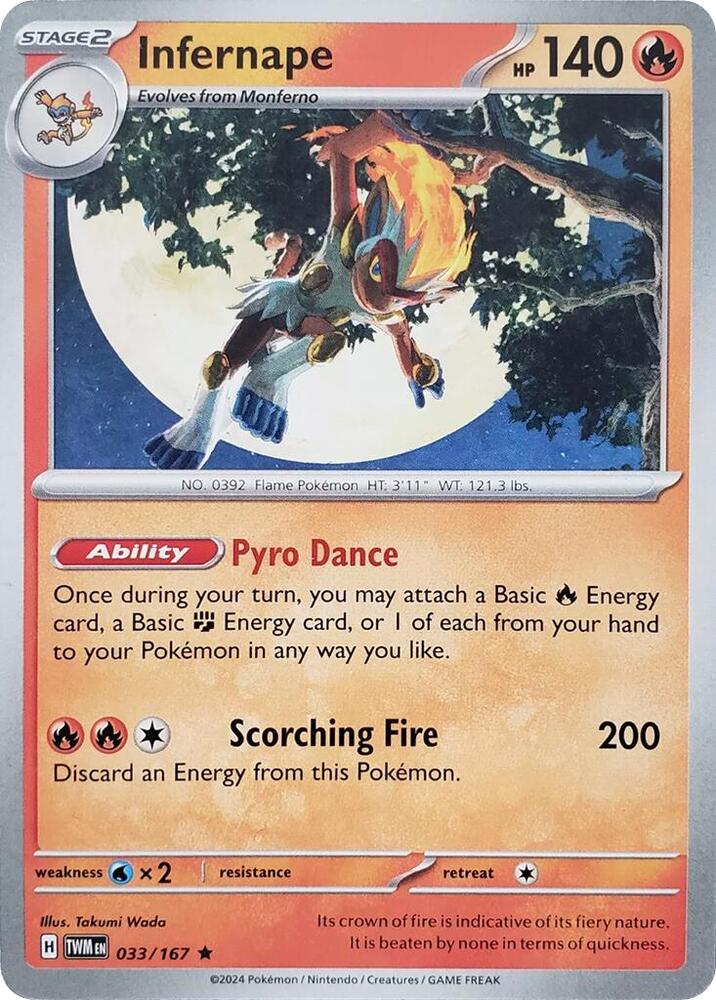 Infernape (033/167) (Theme Deck Exclusive) [Scarlet & Violet: Twilight Masquerade] - The Mythic Store | 24h Order Processing