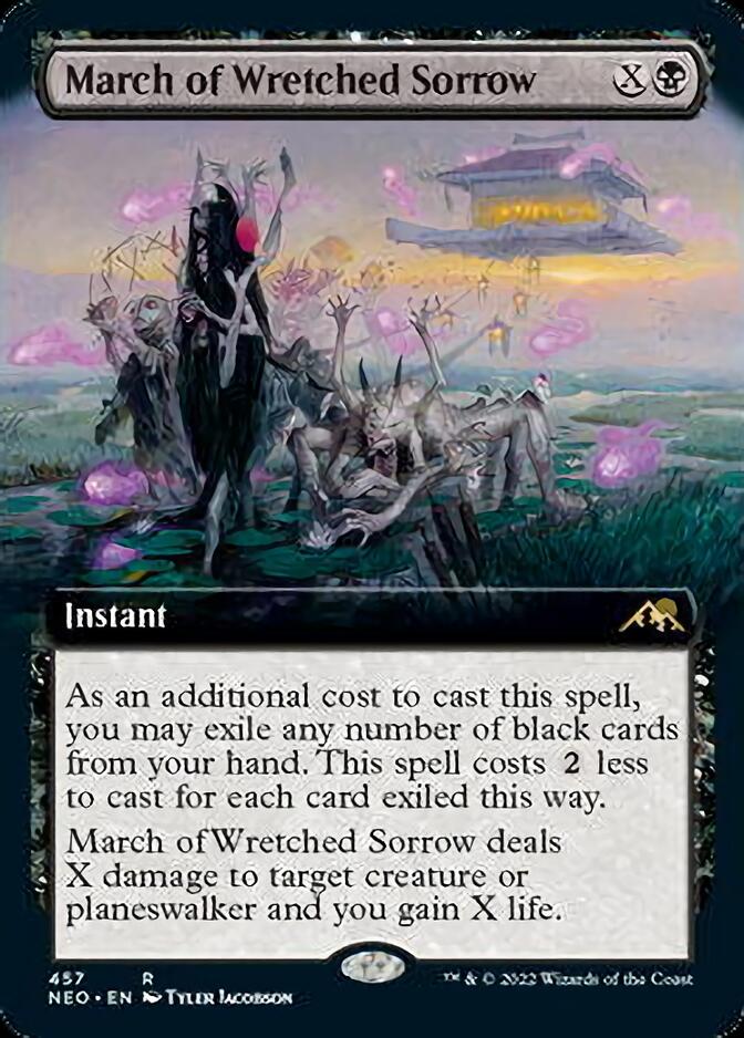 March of Wretched Sorrow (Extended Art) [Kamigawa: Neon Dynasty] - The Mythic Store | 24h Order Processing