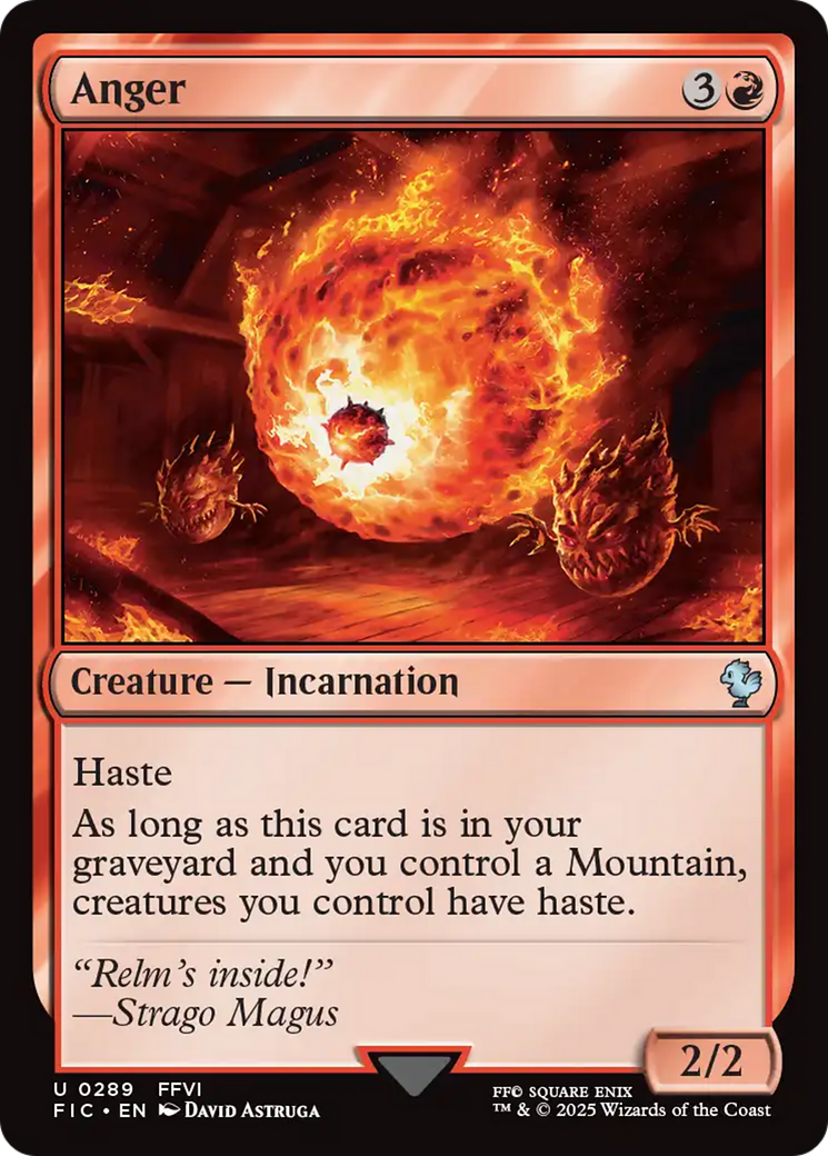 Anger [FINAL FANTASY Commander] - The Mythic Store | 24h Order Processing