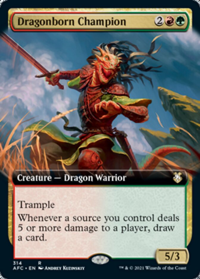 Dragonborn Champion (Extended Art) [Dungeons & Dragons: Adventures in the Forgotten Realms Commander] - The Mythic Store | 24h Order Processing