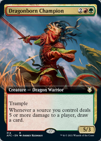 Dragonborn Champion (Extended Art) [Dungeons & Dragons: Adventures in the Forgotten Realms Commander] - The Mythic Store | 24h Order Processing