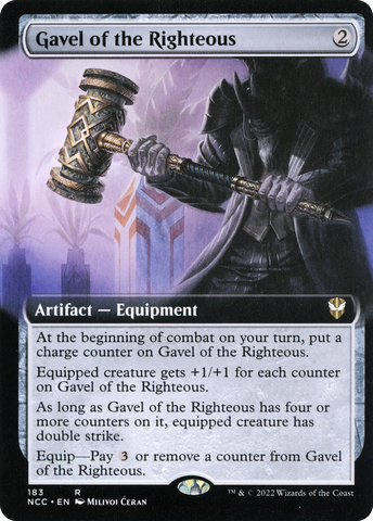 Gavel of the Righteous (Extended Art) [Streets of New Capenna Commander] - The Mythic Store | 24h Order Processing