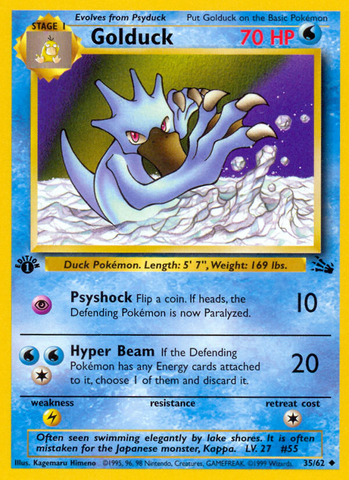 Golduck (35/62) [Fossil 1st Edition] - The Mythic Store | 24h Order Processing