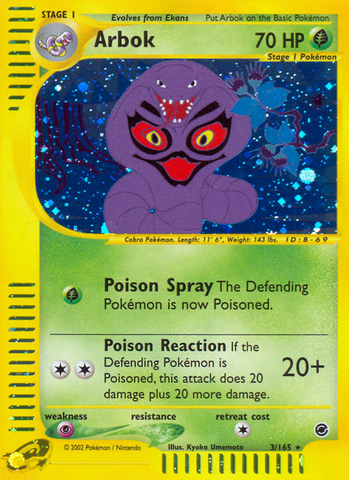 Arbok (3/165) [Expedition: Base Set] - The Mythic Store | 24h Order Processing