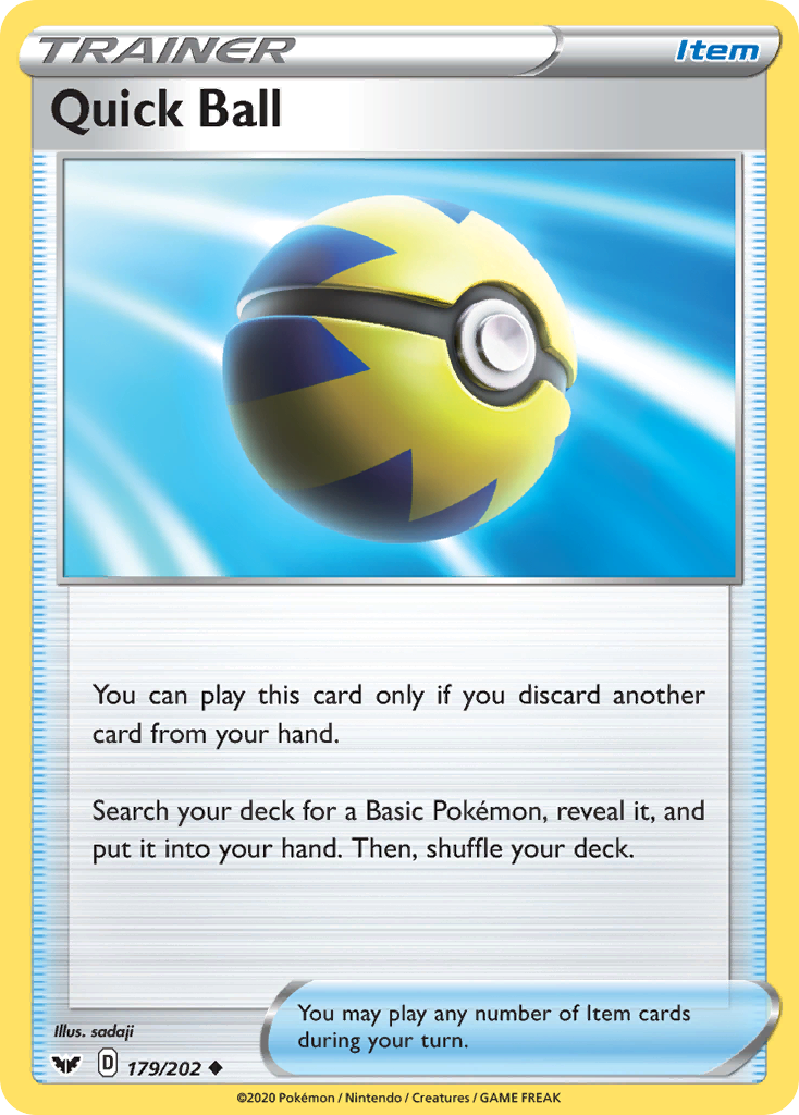 Quick Ball (179/202) [Sword & Shield: Base Set] - The Mythic Store | 24h Order Processing
