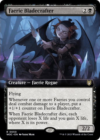 Faerie Bladecrafter (Extended Art) [Wilds of Eldraine Commander] - The Mythic Store | 24h Order Processing