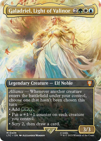 Galadriel, Light of Valinor (Borderless) [The Lord of the Rings: Tales of Middle-Earth Commander] - The Mythic Store | 24h Order Processing
