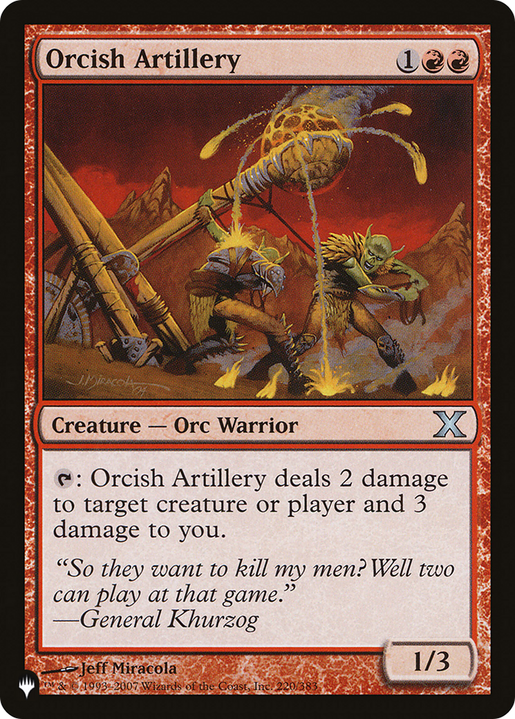 Orcish Artillery [The List] - The Mythic Store | 24h Order Processing