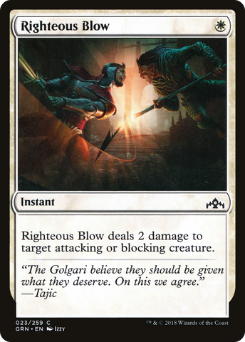 Righteous Blow [Guilds of Ravnica] - The Mythic Store | 24h Order Processing