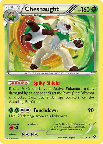 Chesnaught (14/146) (Cosmos Holo) (Blister Exclusive) [XY: Base Set] - The Mythic Store | 24h Order Processing