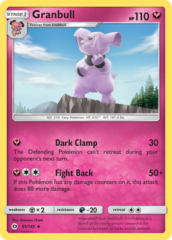 Granbull (91/149) [Sun & Moon: Base Set] - The Mythic Store | 24h Order Processing