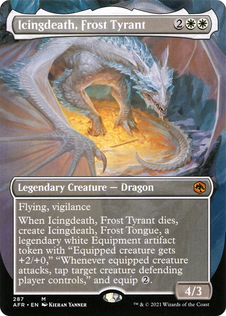 Icingdeath, Frost Tyrant (Borderless Alternate Art) [Dungeons & Dragons: Adventures in the Forgotten Realms] - The Mythic Store | 24h Order Processing