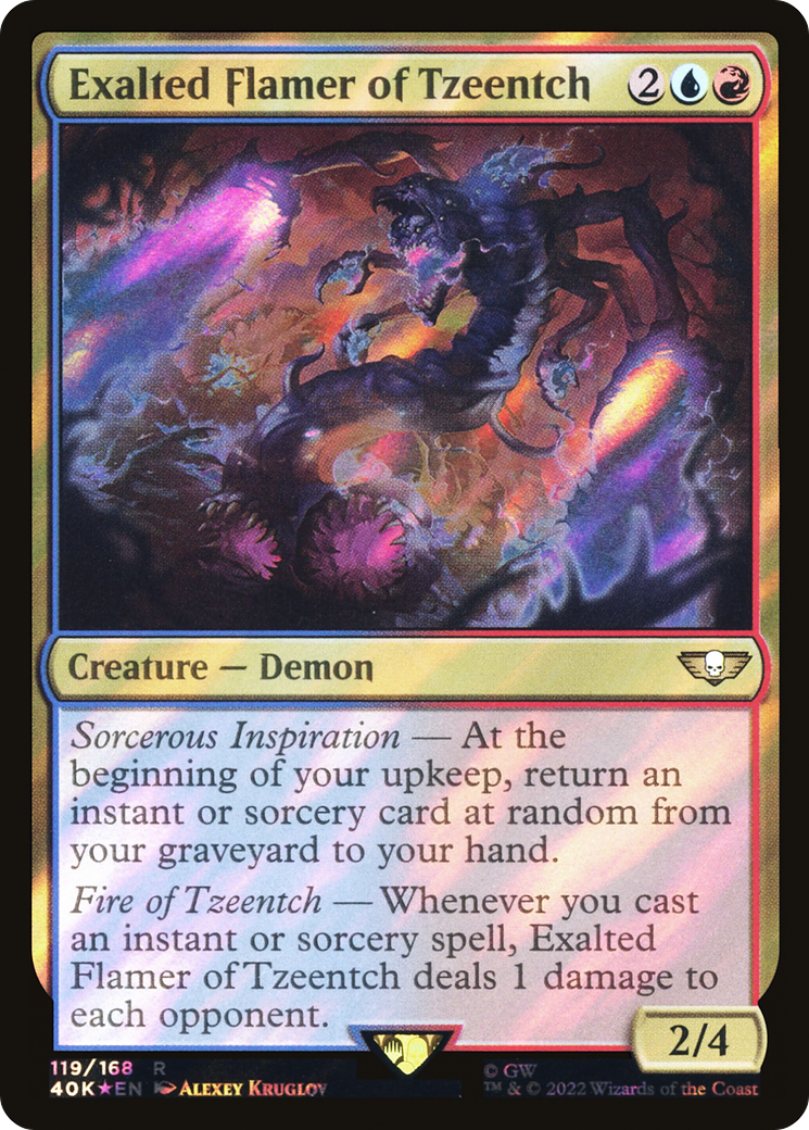 Exalted Flamer of Tzeentch (Surge Foil) [Warhammer 40,000] - The Mythic Store | 24h Order Processing