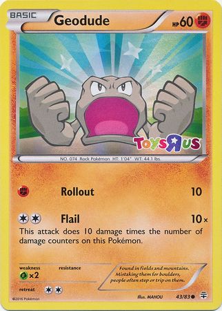 Geodude (43/83) (Toys R Us Promo) [XY: Generations] - The Mythic Store | 24h Order Processing