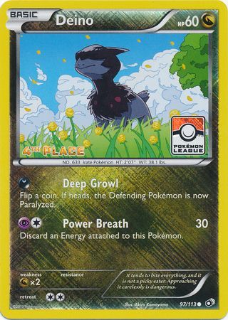 Deino (97/113) (League Promo 4th Place) [Black & White: Legendary Treasures] - The Mythic Store | 24h Order Processing