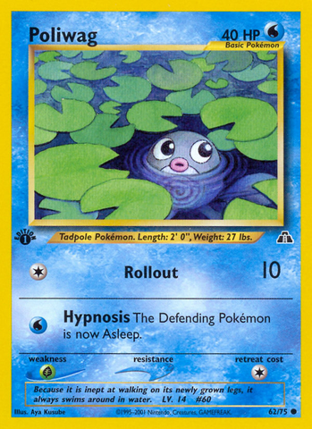 Poliwag (62/75) [Neo Discovery 1st Edition] - The Mythic Store | 24h Order Processing