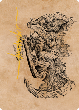 Miirym, Sentinel Wyrm Art Card (Gold-Stamped Signature) [Commander Legends: Battle for Baldur's Gate Art Series] - The Mythic Store | 24h Order Processing