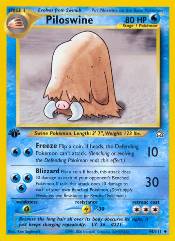 Piloswine (44/111) [Neo Genesis 1st Edition] - The Mythic Store | 24h Order Processing