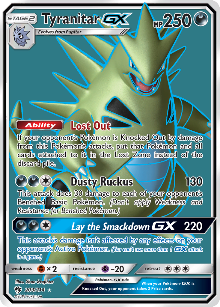 Tyranitar GX (203/214) [Sun & Moon: Lost Thunder] - The Mythic Store | 24h Order Processing