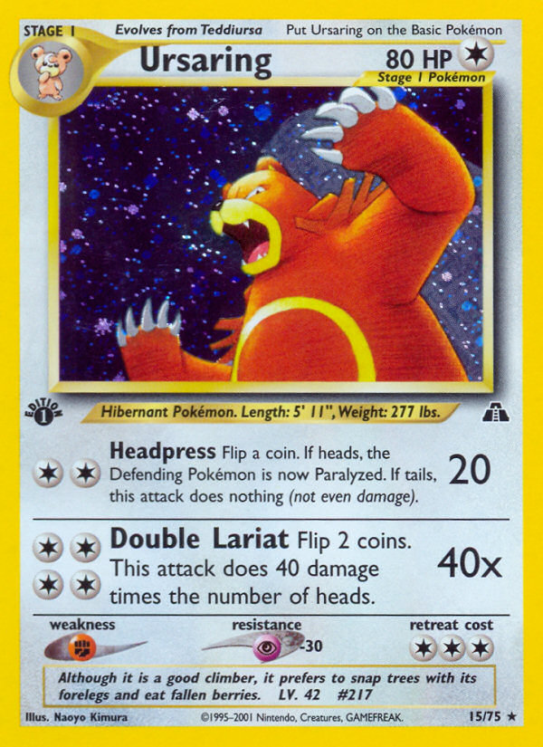 Ursaring (15/75) [Neo Discovery 1st Edition] - The Mythic Store | 24h Order Processing
